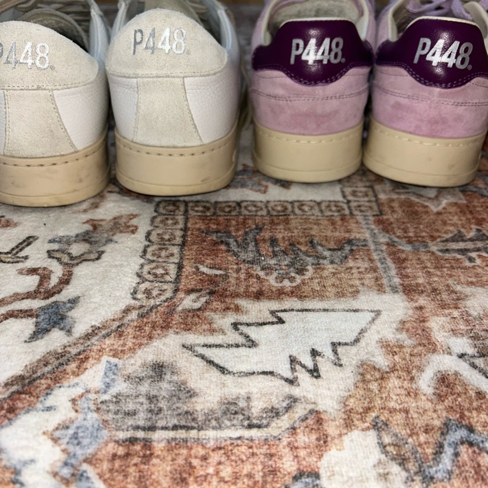 P448 White and Purple Sneakers